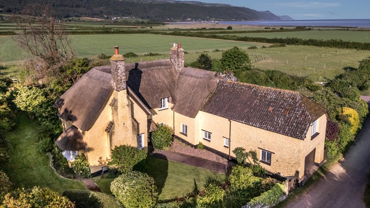 An aerial view of Holnicote Lower House, Somerset